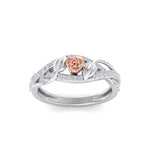 Load image into Gallery viewer, Rose Garden ring in white gold with white diamond of 0.33 ct in weight