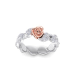 Load image into Gallery viewer, Rose Garden ring in white gold with white diamond of 0.24 ct in weight