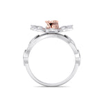 Load image into Gallery viewer, Rose Garden ring in white gold with white diamond of 0.45 ct in weight