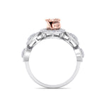 Load image into Gallery viewer, Rose Garden ring in white gold with white diamond of 0.30 ct in weight