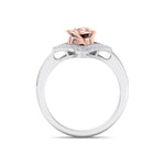 Load image into Gallery viewer, Rose Garden ring in white gold with white diamond of 0.19 ct in weight