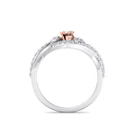 Load image into Gallery viewer, Rose Garden ring in white gold with white diamond of 0.33 ct in weight