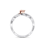 Load image into Gallery viewer, Rose garden ring in white gold with white diamond of 0.23 ct in weight