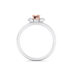 Load image into Gallery viewer, Rose Garden ring in white gold with white diamond of 0.09 ct in weight