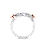 Load image into Gallery viewer, Rose Garden ring in white gold with white diamond of 0.14 ct in weight
