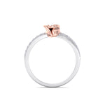 Load image into Gallery viewer, Rose Garden ring in white gold with white diamond of 0.20 ct in weight