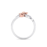 Load image into Gallery viewer, Rose Garden ring in white gold with white diamond of 0.17 ct in weight