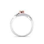 Load image into Gallery viewer, Rose Garden ring in white gold with white diamond of 0.26 ct in weight