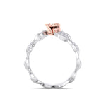 Load image into Gallery viewer, Rose Garden ring in white gold with white diamond of 0.24 ct in weight