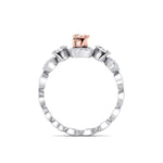 Load image into Gallery viewer, Rose Garden ring in white gold with white diamond of 0.12 ct in weight