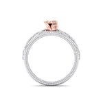 Load image into Gallery viewer, Rose Garden ring in white gold with white diamond of 0.13 ct in weight