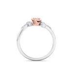 Load image into Gallery viewer, Rose Garden ring in white gold with white diamond of 0.07 ct in weight