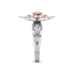 Load image into Gallery viewer, Rose Garden ring in white gold with white diamond of 0.45 ct in weight