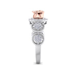 Load image into Gallery viewer, Rose Garden ring in white gold with white diamond of 0.30 ct in weight