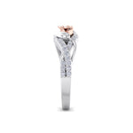 Load image into Gallery viewer, Rose Garden ring in white gold with white diamond of 0.33 ct in weight
