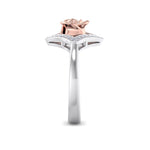 Load image into Gallery viewer, Rose Garden ring in white gold with white diamond of 0.19 ct in weight