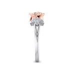 Load image into Gallery viewer, Rose Garden ring in white gold with white diamond of 0.04 ct in weight