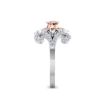 Load image into Gallery viewer, Rose Garden ring in white gold with white diamond of 0.25 ct in weight