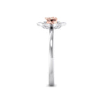 Load image into Gallery viewer, Rose Garden ring in white gold with white diamond of 0.09 ct in weight