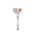 Load image into Gallery viewer, Rose Garden ring in white gold with white diamond of 0.17 ct in weight