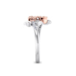 Load image into Gallery viewer, Rose Garden ring in white gold with white diamond of 0.07 ct in weight