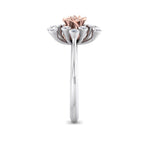 Load image into Gallery viewer, Rose Garden ring in white gold with white diamond of 0.12 ct in weight
