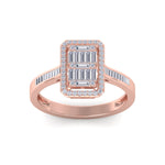 Load image into Gallery viewer, Beautiful Ring in rose gold with white baguette diamonds of 0.59 ct in weight