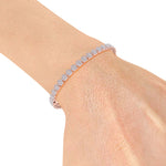 Load image into Gallery viewer, Diamond bracelet in rose gold with white diamonds of 2.28 ct in weight