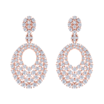 Load image into Gallery viewer, Classic earrings in yellow gold with white diamonds of 5.40 ct in weight