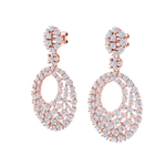 Load image into Gallery viewer, Classic earrings in yellow gold with white diamonds of 5.40 ct in weight