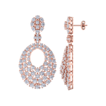 Load image into Gallery viewer, Classic earrings in yellow gold with white diamonds of 5.40 ct in weight