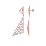 Load image into Gallery viewer, Drop earrings in yellow gold with white diamonds of 1.98 ct in weight