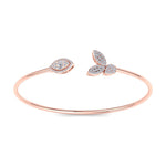 Load image into Gallery viewer, Cuff diamond bracelet in rose gold with white diamonds of 0.68 ct in weight