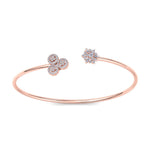 Load image into Gallery viewer, Elegant cuff bracelet in rose gold with white diamonds of 0.52 ct in weight
