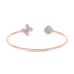 Load image into Gallery viewer, Cuff bracelet in rose gold with white diamonds of 0.52 ct in weight