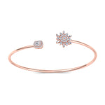 Load image into Gallery viewer, Cuff bracelet in rose gold with white diamonds of 0.62 ct in weight