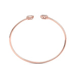 Load image into Gallery viewer, Heart cuff bracelet in rose gold with white diamonds of 0.39 ct in weight