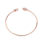 Load image into Gallery viewer, Cuff bracelet in rose gold with white diamonds of 0.48 ct in weight