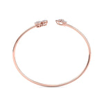 Load image into Gallery viewer, Elegant cuff bracelet in rose gold with white diamonds of 0.52 ct in weight