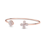 Load image into Gallery viewer, Cuff bracelet in rose gold with white diamonds of 0.52 ct in weight