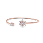 Load image into Gallery viewer, Cuff bracelet in rose gold with white diamonds of 0.62 ct in weight
