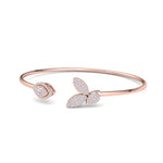 Load image into Gallery viewer, Cuff diamond bracelet in rose gold with white diamonds of 0.68 ct in weight
