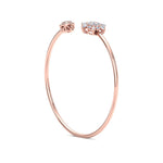 Load image into Gallery viewer, Cuff bracelet in rose gold with white diamonds of 0.62 ct in weight