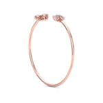 Load image into Gallery viewer, Elegant cuff bracelet in yellow gold with white diamonds of 0.52 ct in weight