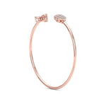 Load image into Gallery viewer, Cuff bracelet in rose gold with white diamonds of 0.48 ct in weight