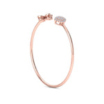 Load image into Gallery viewer, Cuff bracelet in rose gold with white diamonds of 0.52 ct in weight