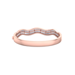 Load image into Gallery viewer, Wave bangle in yellow gold with white diamonds of 3.10 ct in weight