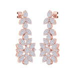 Load image into Gallery viewer, Chandelier earrings in yellow gold with white diamonds of 3.03 ct in weight