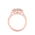 Load image into Gallery viewer, Round cluster ring in white gold with white diamonds of 1.02 ct in weight