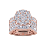 Load image into Gallery viewer, Beautiful Diamond ring in rose gold with white diamonds of 2.74 ct in weight